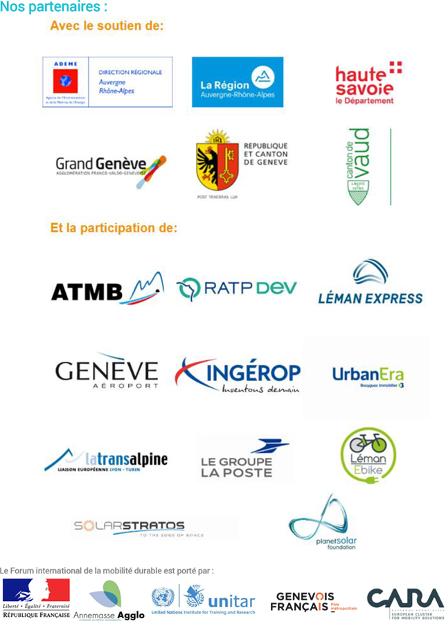 Les partenaires d'Annemasse Agglo pour le Forum de la Mobilité Durable